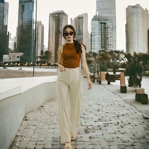KanCan Pants - 19166  KanCan Linen Wide Leg Pants